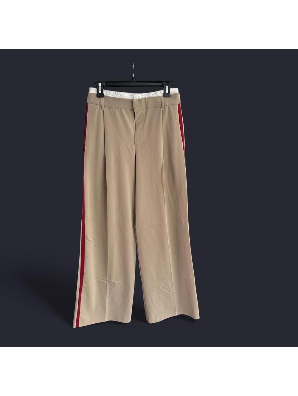 Zara Women's Tan and Cream Trousers